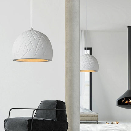 Lustre LED semi-circulaire style nordique wabi sabi — LZ4X7J9