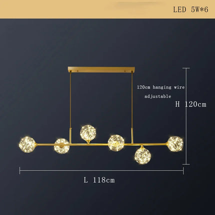 Lustre minimaliste en cuivre avec abat-jour étoile LED — LZ4X9T2
