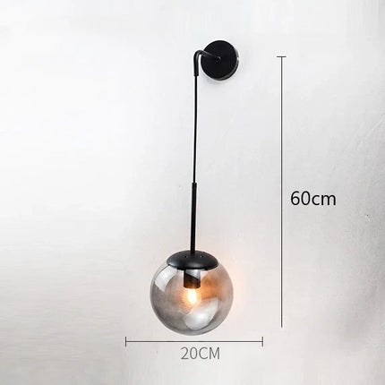 Applique murale rétro en verre au design nordique lumineux — LZ4X9T2
