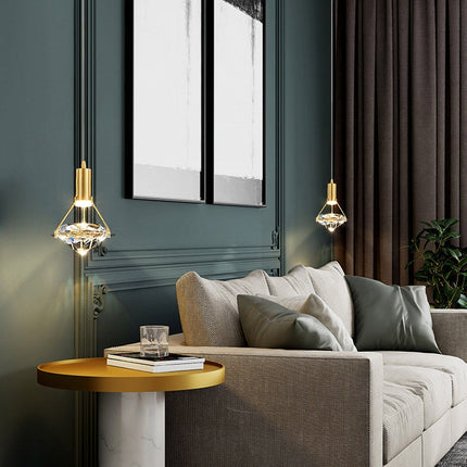 Suspension LED design luxe en forme de diamant Savia — LZ4X9Q