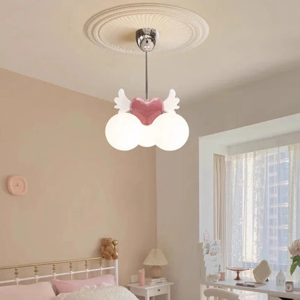 Lustre en verre romantique pour chambre enfant thème princesse — LZ4X9Q