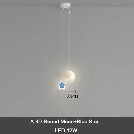 Suspension enfant avec télécommande et motifs étoile, nuage, lune — LZ4X9P