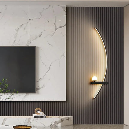Applique murale LED nordique à rayures pour décoration intérieure — LZ4QJ7M