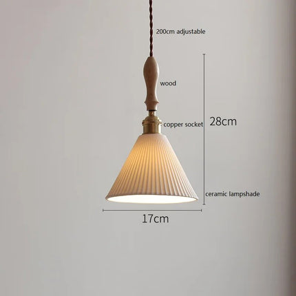 Suspension design papillon en céramique et bois — LZ4X9B