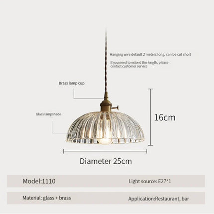 Suspension moderne en bois, verre et laiton — LZ4X9M2
