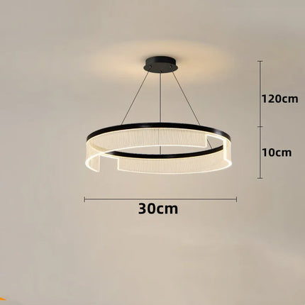 Lustre circulaire LED en aluminium et acrylique pour intérieur — LZ4X9P2