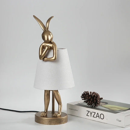 Lampe de bureau design rétro en résine forme lapin pour intérieur — LZ4X9P2