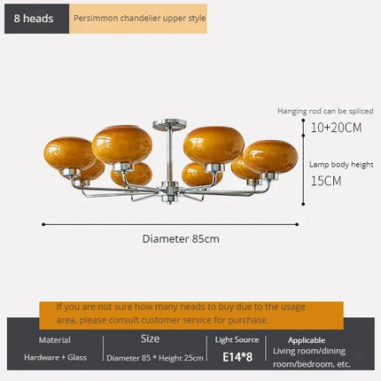 Lustre suspension en verre style Bauhaus pour salon nordique — LZ4FJ9