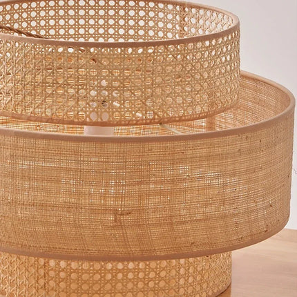 Lustre LED en rotin style Wabi Sabi pour intérieur — LZ4Q9T1