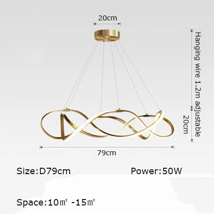 Lustre suspension LED au style moderne nord-européen — LZ4X9T2