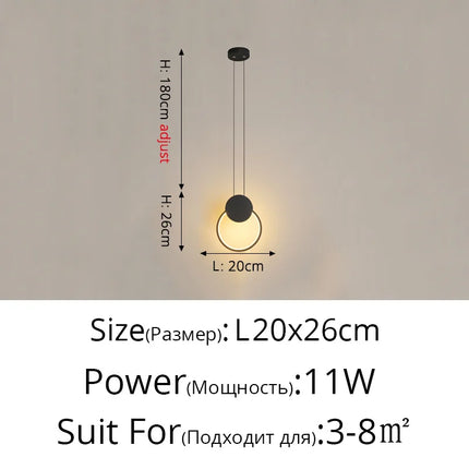 suspension led moderne pour éclairage intérieur design élégant