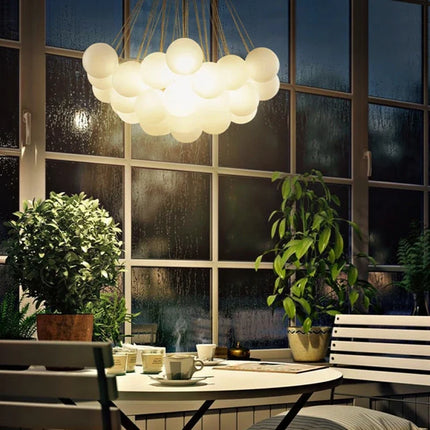 Suspension LED boule en verre style nordique moderne — LZ4X9T