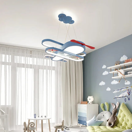Lustre avion créatif style nordique pour chambre d'enfant — LZ4XJ9
