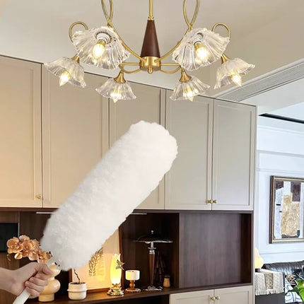 Lustre suspension rétro médiéval en cuivre et bois massif pour intérieur — LZ4X9Q