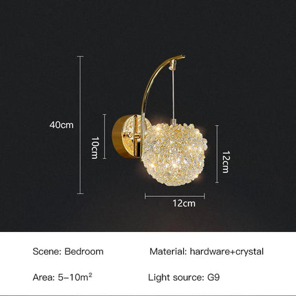Applique murale LED nordique en cristal au design élégant — LZ4X9QJ