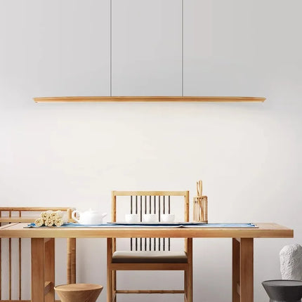 Suspension LED moderne en bois massif allongé — LZ4X9P2