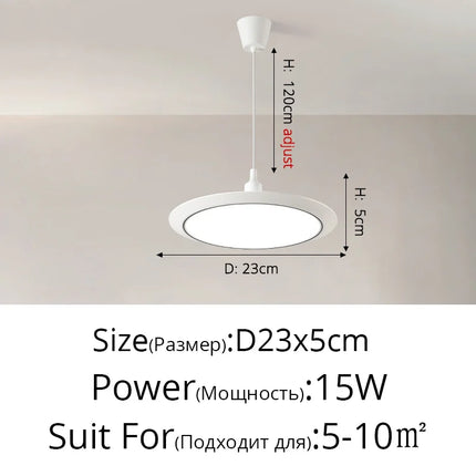 Lustre LED ultra-fin circulaire trois-protections minimaliste — LZ4X9T2