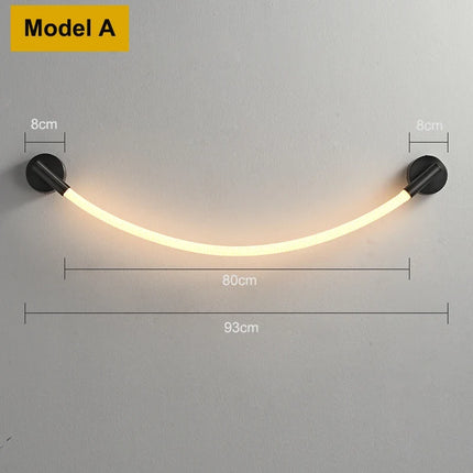 Applique murale LED moderne en tube néon silicone tissé — LZ4X9P2