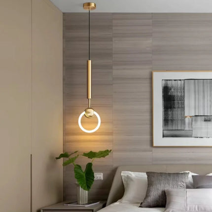 Suspension LED en anneau au design nordique moderne — LZ4X9P