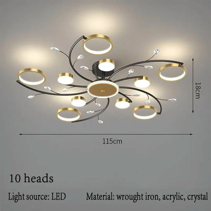 Lustre nordique élégant pour éclairage intérieur lumineux — LZ4P9XJ
