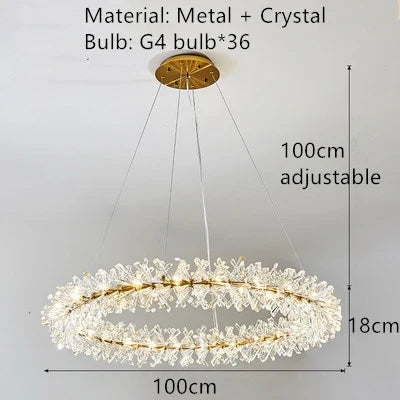 Applique murale LED en cristal et métal doré pour salon et TV, ampoule G4 110-220V — LZ4P9XQ