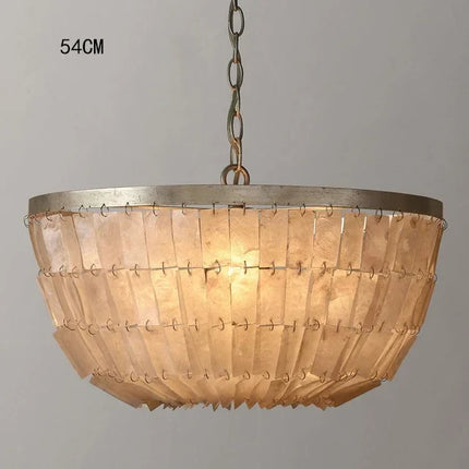 Lustre rétro en coquillage pour décoration intérieure élégante — LZ4X9T2