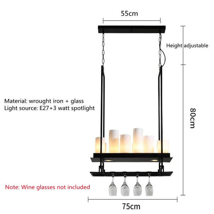 Lustre LED nordique en verre pour salle à manger et cuisine — LZ4X9Q2