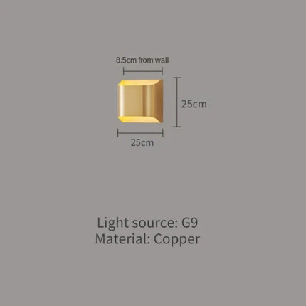 Applique murale en cuivre au design italien pour intérieur moderne — LZ4X9T2