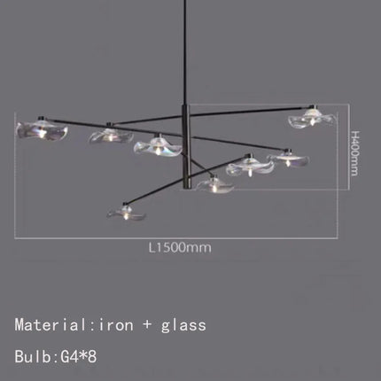 Lustre suspension en verre avec ampoule G4 et hauteur réglable — LZ4X9P