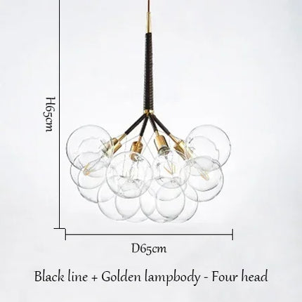Lustre lumineux en verre pour décoration intérieure — LZ4X9P