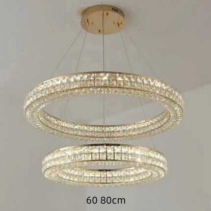 Lustre transparent en cristal LED pour décoration intérieure moderne — LZ4X9Q7N