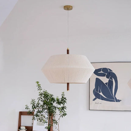 Suspension rétro en corde de chanvre et rotin avec LED intégrée — LZ4X9T