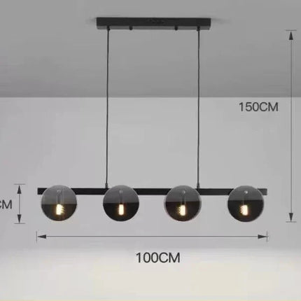 Suspension moderne en verre noir élégante — LZ4X9P2