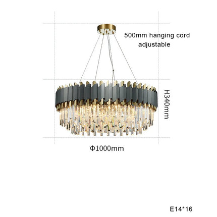 Plafonnier LED suspendu en cristal au design moderne pour salle à manger — LZ4X9P2