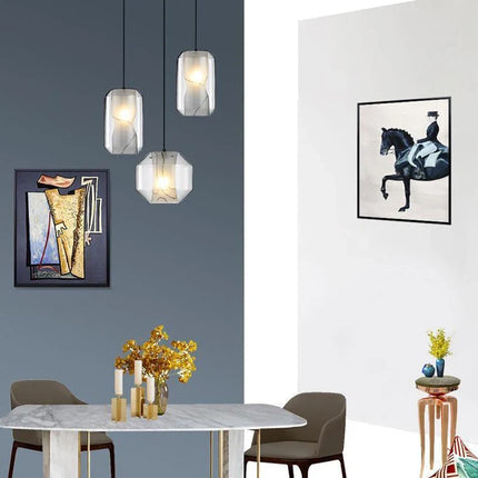 Plafonnier LED en verre au design nordique simple pour intérieur — LZ4P9XQ