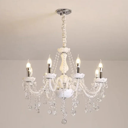 Lustre suspension tube incurvé en verre style nordique cristal — LZ4X7Q9