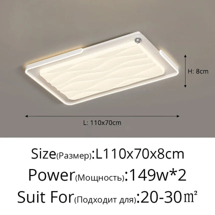 Plafonnier LED moderne style français avec télécommande et lumière chaude — LZ4X9T2