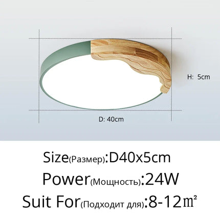 Plafonnier LED encastrable rond style nordique romantique macarons — LZ4X9P2