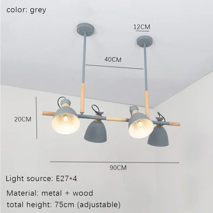 suspension led en rondins nordiques décoratives