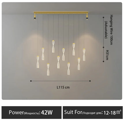 Suspension LED style nordique pour cuisine, hôtel et café — LZ4X9P2Q