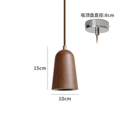 Suspension en bois massif style japonais et décoration nordique élégante — LZ4P9XQ