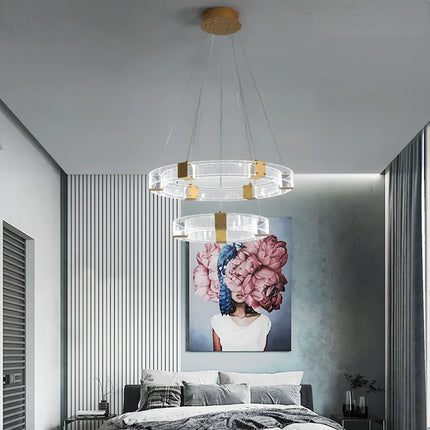 Lustre suspension en cristal au design nordique moderne — LZ4Q7X9