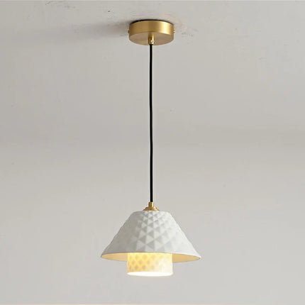 Lustre contemporain en céramique dorée pour intérieur — LZ4X9J