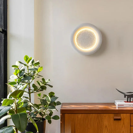 Applique murale créative lune pleine et étoiles pour intérieur — LZ3XQ9