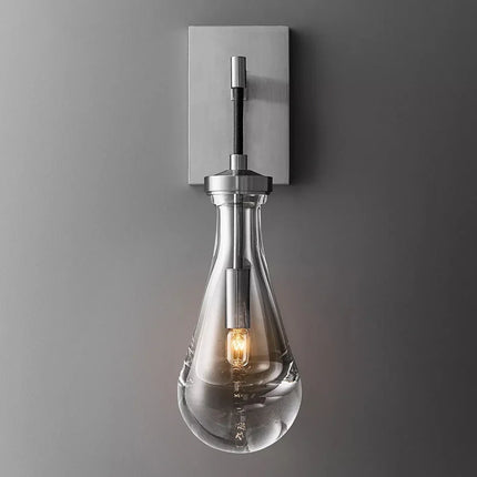 Applique murale LED moderne noire style rétro goutte d'eau avec corde — LZ4X9P2