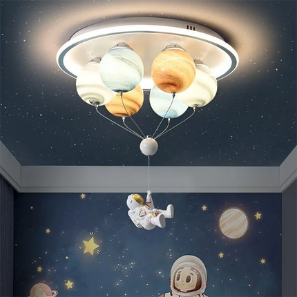 Plafonnier enfant motif montgolfière et petit ours dessin animé — LZ4M9Q2N