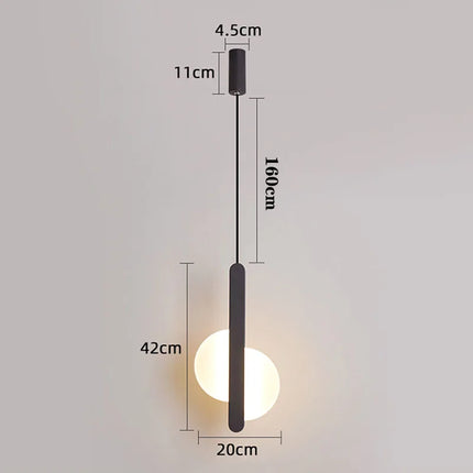 suspension moderne en acrylique lune éclipse avec lumière led