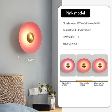 Applique murale LED ronde au design moderne pour décoration de luxe — LZ4X9T1