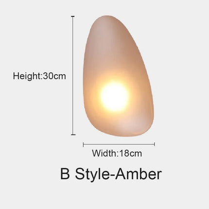 Applique murale LED galet coloré décorative — LZ4X9P
