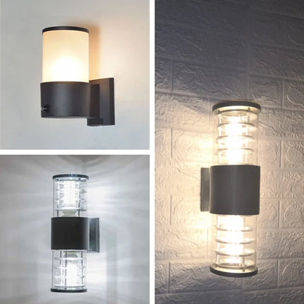 Applique murale extérieure étanche en verre avec capteur — LZ4G7XQ
